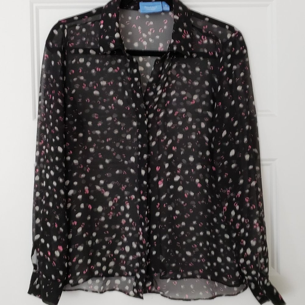 Simply Vera Wang Sheer Blouse, M